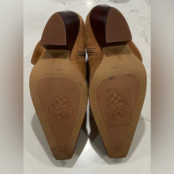 Vince Camuto Nerlinji Brown Leather Suede Ankle Boots Women’s Size 6.5 New - Picture 9 of 10